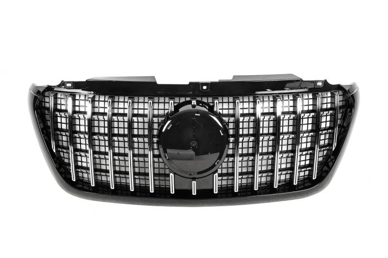 Купить Передняя решетка Panamericana GT Chrome Premium V2 (С рамкой) для Mercedes Sprinter W907/W910 2018- гг