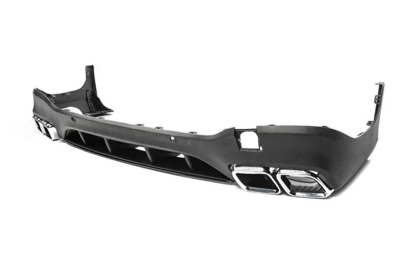 Купить Задний диффузор с насадками Silver (Дизайн AMG63) для Mercedes GLC X253