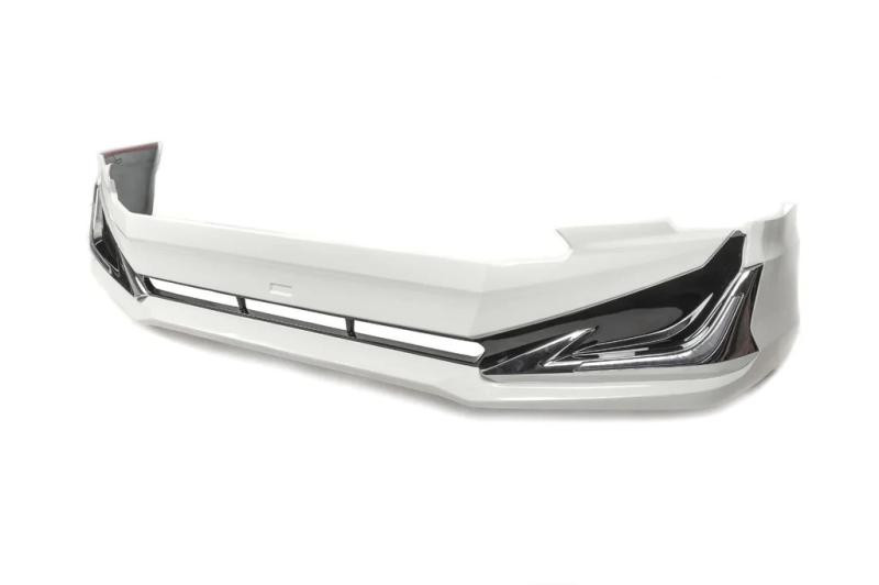 Купить Накладка на передний бампер Modelista V3-LED (2017-) Белый цвет для Toyota Land Cruiser Prado 150