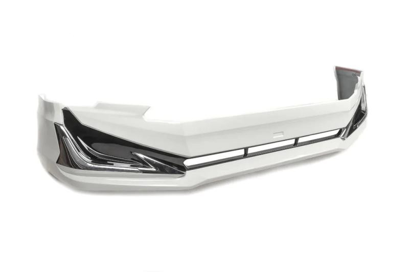 Купить Накладка на передний бампер Modelista V3-LED (2017-) Белый цвет для Toyota Land Cruiser Prado 150