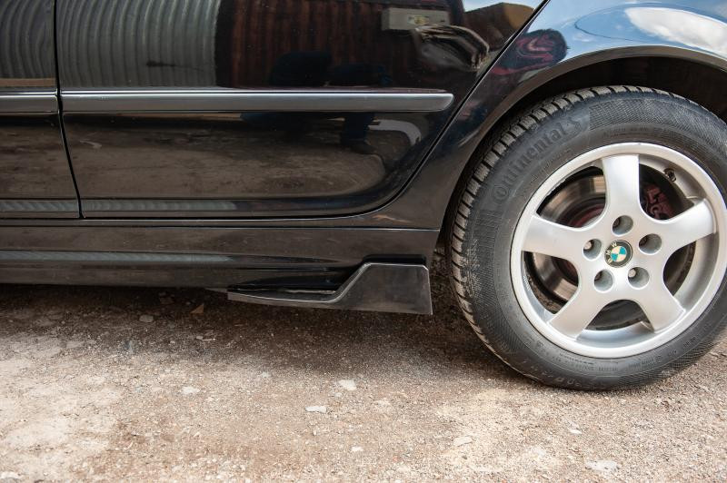 Купить Универсальные Flap накладки на боковые пороги тип-D (2 шт, черный глянец, ABS-пластик)