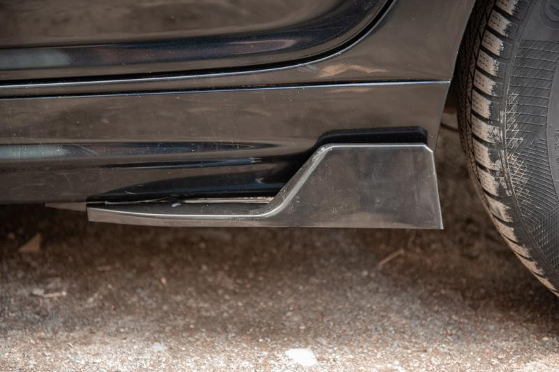 Купить Универсальные Flap накладки на боковые пороги тип-D (2 шт, черный глянец, ABS-пластик)