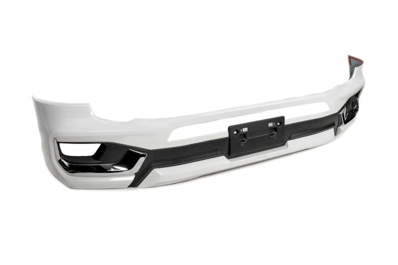 Купить Накладка на передний бампер VXR Белый цвет для Toyota Land Cruiser 300