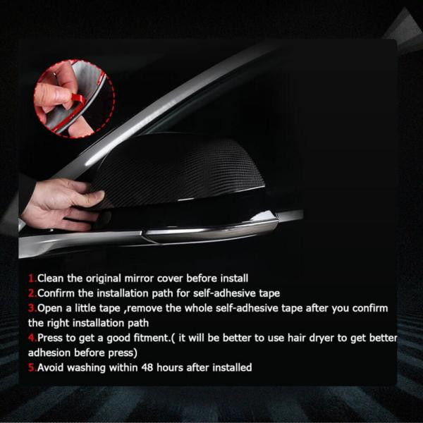 Купить Накладки на зеркала (Карбон) для Ford Mustang E-mach