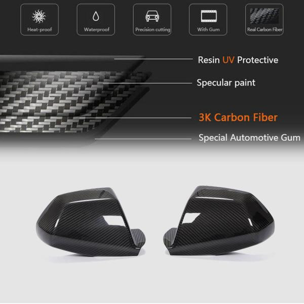 Купить Накладки на зеркала (Карбон) для Cadillac CTS 2007-2014 гг