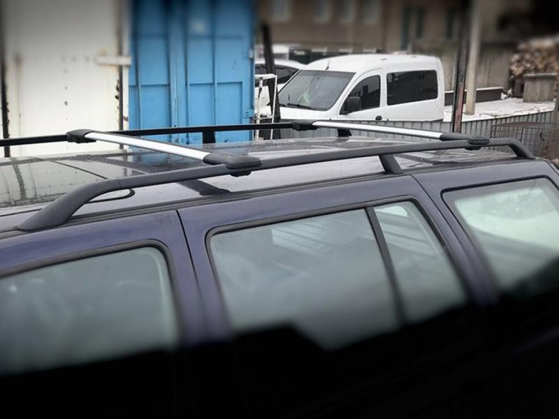 Купить Перемычки на обычные рейлинги без ключа Can V1 (2 шт) до 105 см, Черные для Volkswagen Tiguan 2016-2023 гг