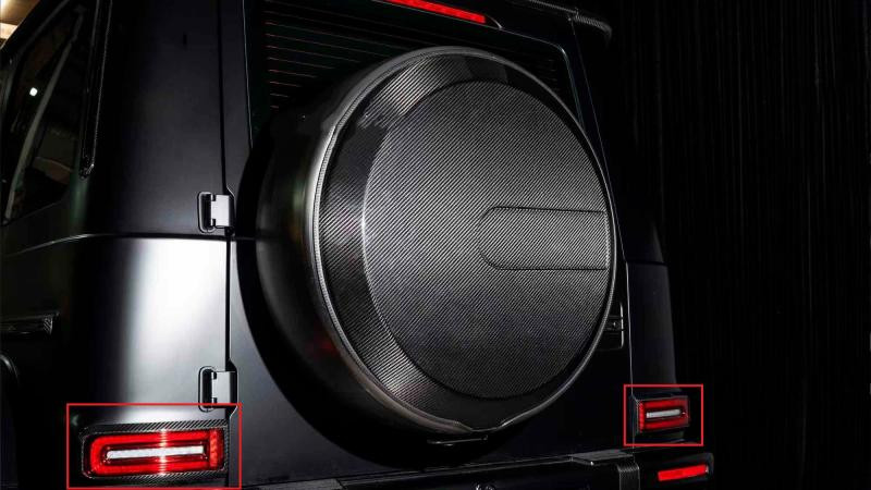 Купить Обводка задних фонарей (Карбон) для Mercedes G сlass W465 2025- гг