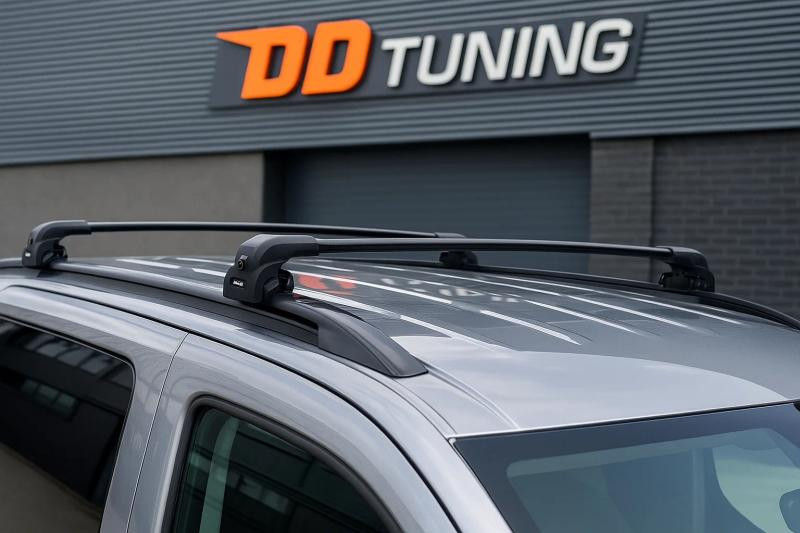 Купити Багажник (поперечини) на інтегровані рейлінги Ecem V2 120 см (2 шт) Сірий для Toyota Proace City