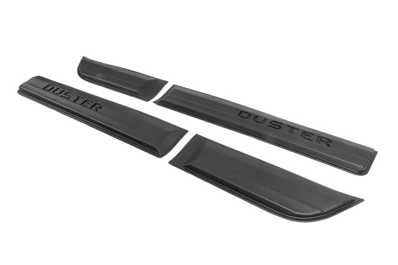 Купити Накладки на арки з молдингами (12 шт., чорні ABS) для Renault Duster 2018-2024 рр