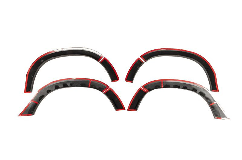 Купити Накладки на арки з молдингами (12 шт., чорні ABS) для Renault Duster 2018-2024 рр