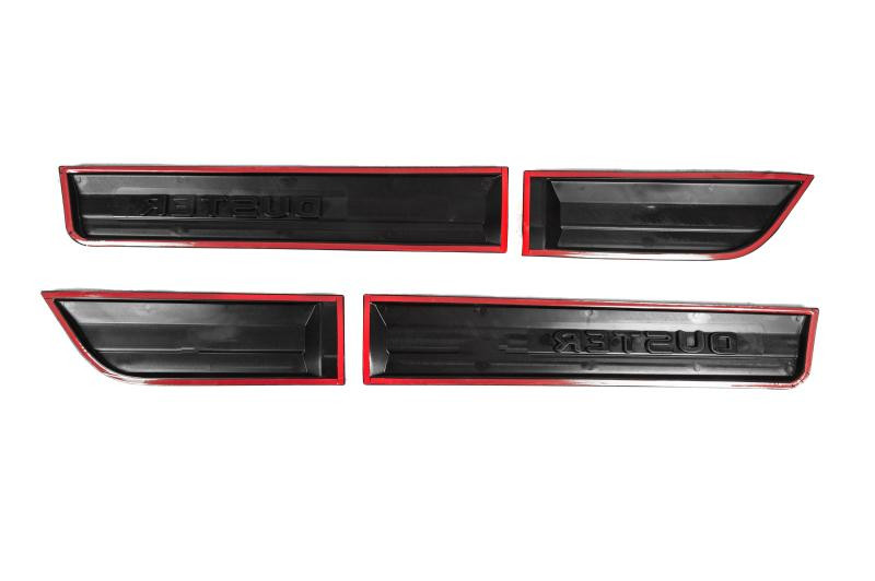 Купити Накладки на арки з молдингами (12 шт., чорні ABS) для Renault Duster 2018-2024 рр