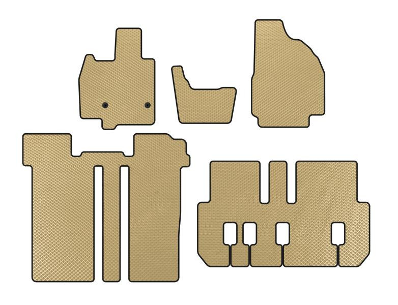 Купити Килимки EVA (3 ряди, 6-ти місний, Бежевий) для Toyota Previa 2006-2019 рр