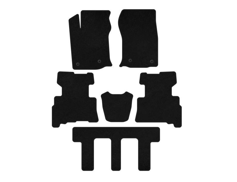 Купити Килимки текстильні Premium (3 ряди, 2014-2024, 7-ми місний, Чорний) для Toyota 4Runner рр