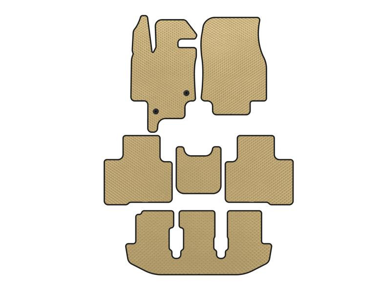 Купити Килимки EVA (3 ряди, 7-ми місний, Бежевий) для Toyota Highlander 2019- рр