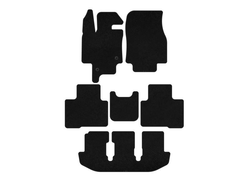 Купити Килимки текстильні Classic (3 ряди, 7-ми місний, Чорний) для Toyota Highlander 2019- рр