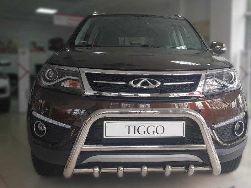 Купить Кенгурятник WT003 (нерж) для Chery Tiggo 5