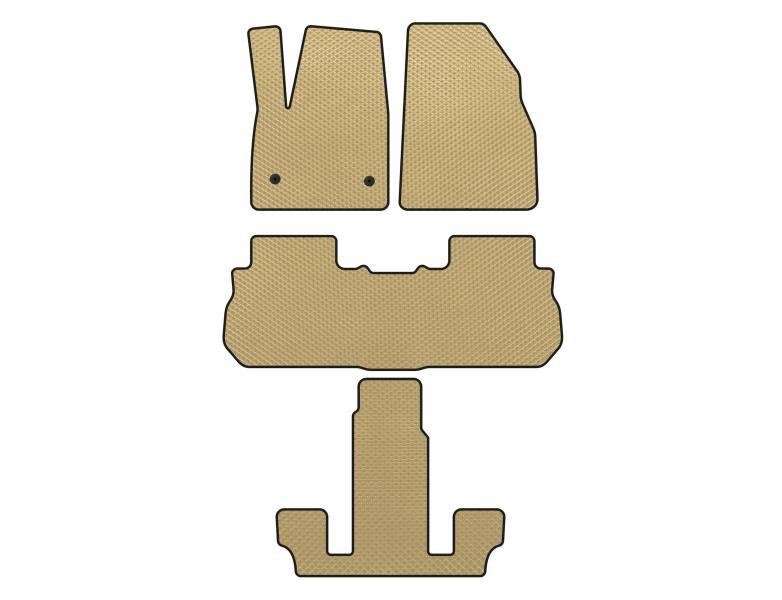 Купить Коврики EVA (3 ряда, 2017-2019, Бежевый) для GMC Acadia 2017- гг