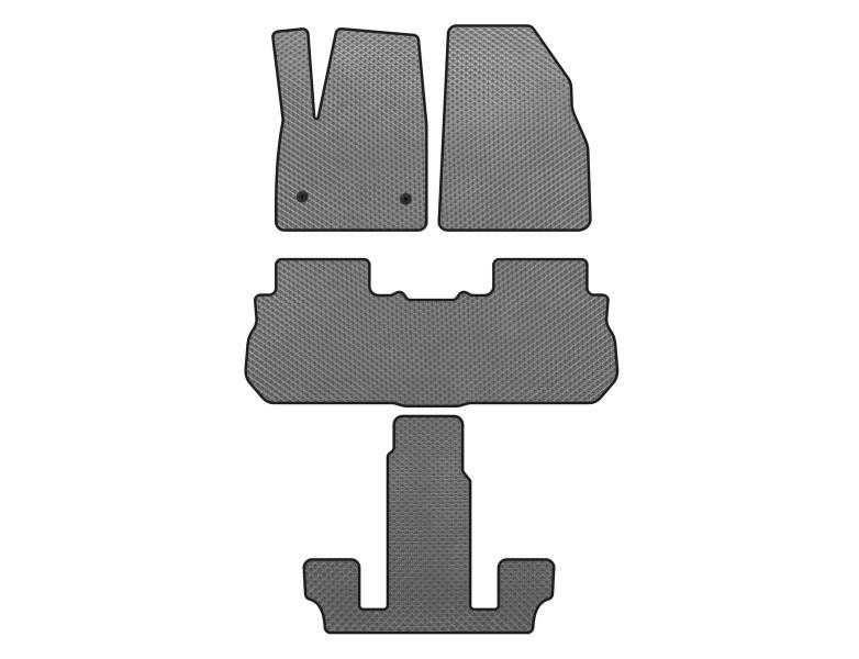 Купить Коврики EVA (3 ряда, 2017-2019, Серый) для GMC Acadia 2017- гг