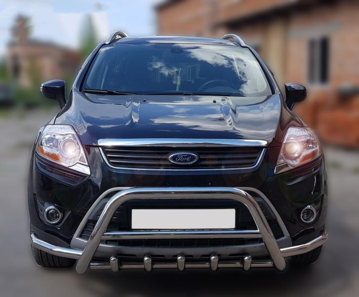 Купить Кенгурятник с усами WT003 (нерж.) для Ford Kuga 2008-2013 гг