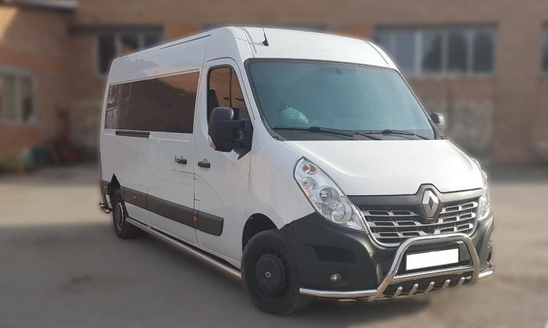 Купить Кенгурятник с усами WT003 (нерж.) для Renault Master 2011-2023 гг