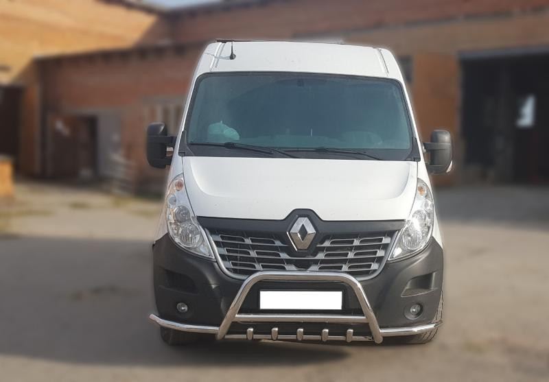 Купить Кенгурятник с усами WT003 (нерж.) для Renault Master 2011-2023 гг