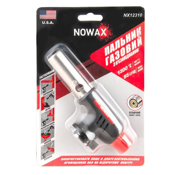 Купити Газовий пальник Nowax на балон, сопло: Ø 22мм, довжина 65мм, керам. захист