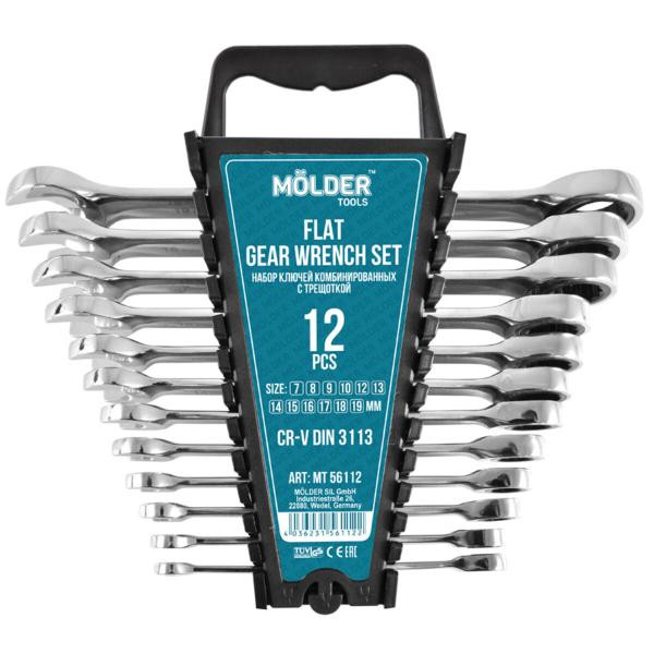 Купить Набор ключей Molder CR-V (7-19, 7 8-9-10-12-13-14-15-16-17-18-19мм), 12шт