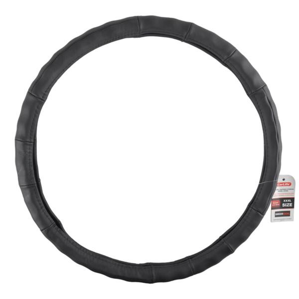 Купити Чохол на кермо Carlife 47-49см шкіряний, чорний