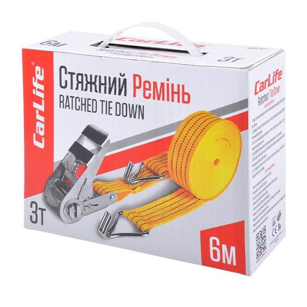 Купить Стяжной ремень с замком CarLife 3т, 6м