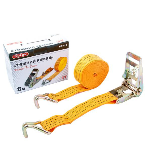 Купить Стяжной ремень с замком CarLife 3т, 8м