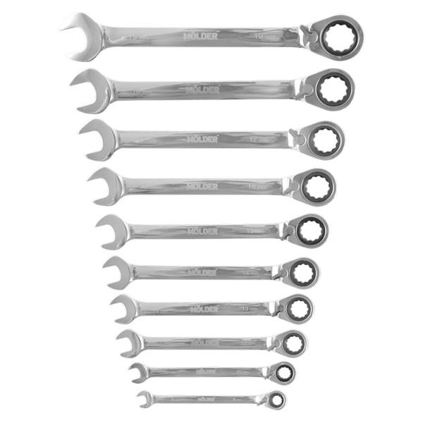 Купити Набір ключів Molder CR-V (8-10-12-13-14-15-16-17-18-19мм), 10шт