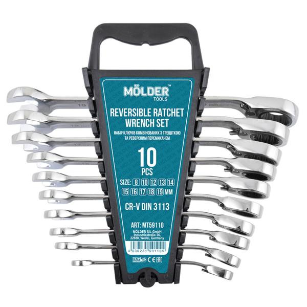 Купити Набір ключів Molder CR-V (8-10-12-13-14-15-16-17-18-19мм), 10шт