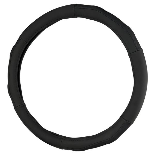 Купити Чохол на кермо Carlife 39 - 41см, шкіра, чорний SW245L