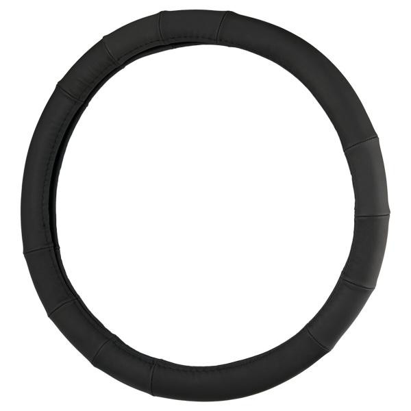Купить Чехол на руль Carlife 37-39см, кожа, черный SW240M