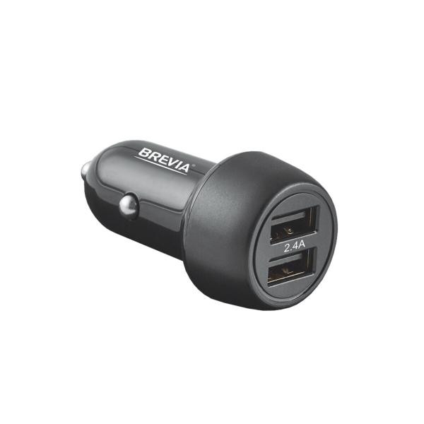 Купить Автомобильное зарядное устройство Brevia ePower DualDrive 12W 2xUSB-A черный