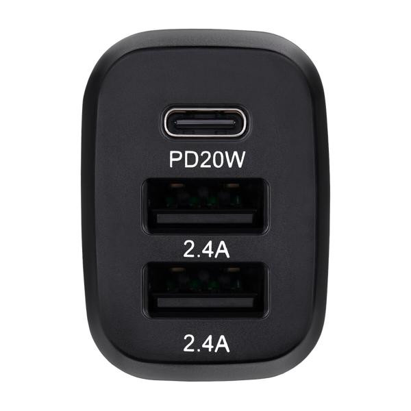 Купити Автомобільний зарядний пристрій Brevia ePower TriDrive 44W 1xUSB-C+2xUSB-A чорний