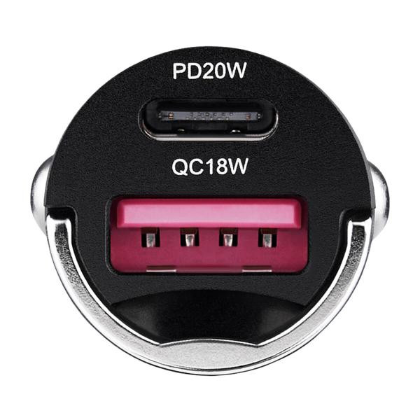 Купить Автомобильное зарядное устройство Winso PRO 38W USB-C+USB-A mini Metal