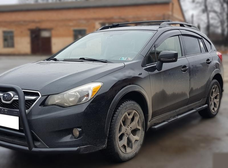 Купити Бічні труби Black BB002 (2 шт., нерж.) для Subaru XV 2011-2017 рр