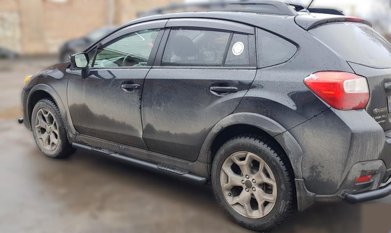 Купити Бічні труби Black BB002 (2 шт., нерж.) для Subaru XV 2011-2017 рр