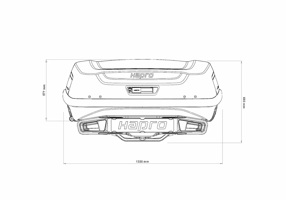Купити Бокс на фаркоп Hapro Boxer М (Hexagon Black) HP 37505