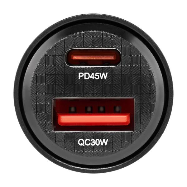 Купити Автомобільний зарядний пристрій Winso PRO 75W 1xUSB-C+1xUSB-A, transparent