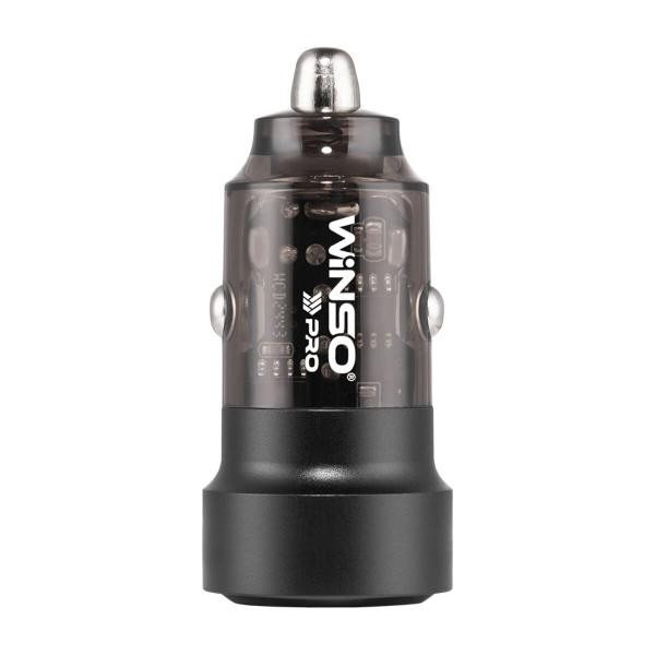 Купити Автомобільний зарядний пристрій Winso PRO 75W 1xUSB-C+1xUSB-A, transparent