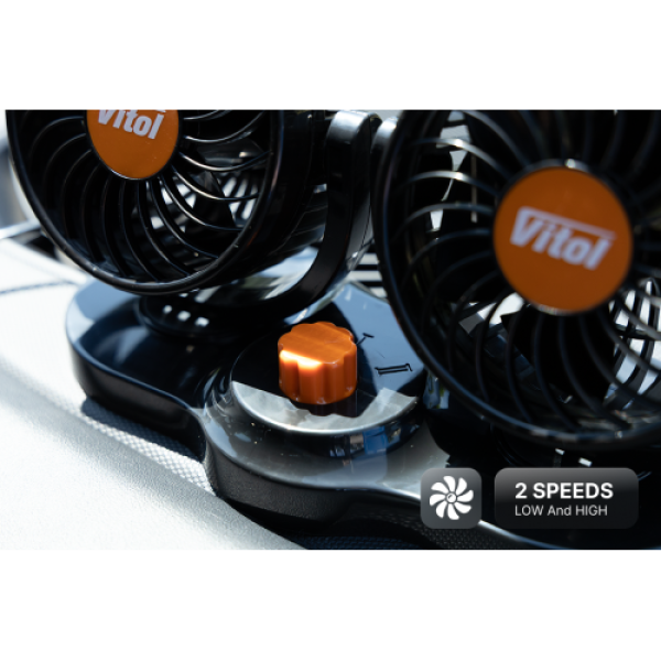 Купить Вентилятор HX-T304-1 4" 24V 10W подвійний дві швидкості