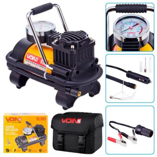Купити Компресор автомобільний "VOIN" VL-585 150psi/15A/40л/прикур./перехідник на клеми