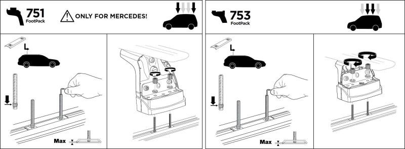 Buy Mounting kit Thule 3084 for Mercedes-Benz V-Class (W447) 2014 → / Vito / Viano (W638; W639) 1996-2013; Chrysler Pt Cruiser (MKI) 1996-2010; Citroen Xantia (MKI) (Wagon) 1992-2002; Xsara (MKI) (Wagon