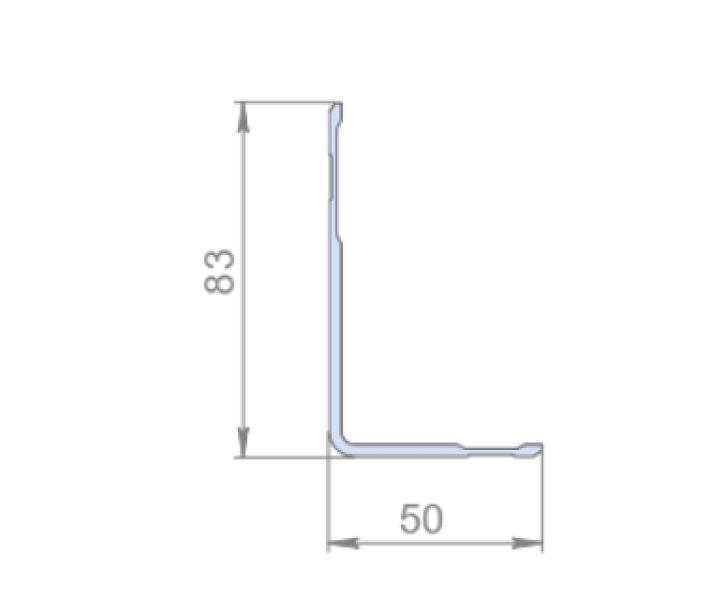 Купить Алюмінієвий профіль, 83х50 Алюміній Україна (2700678915)