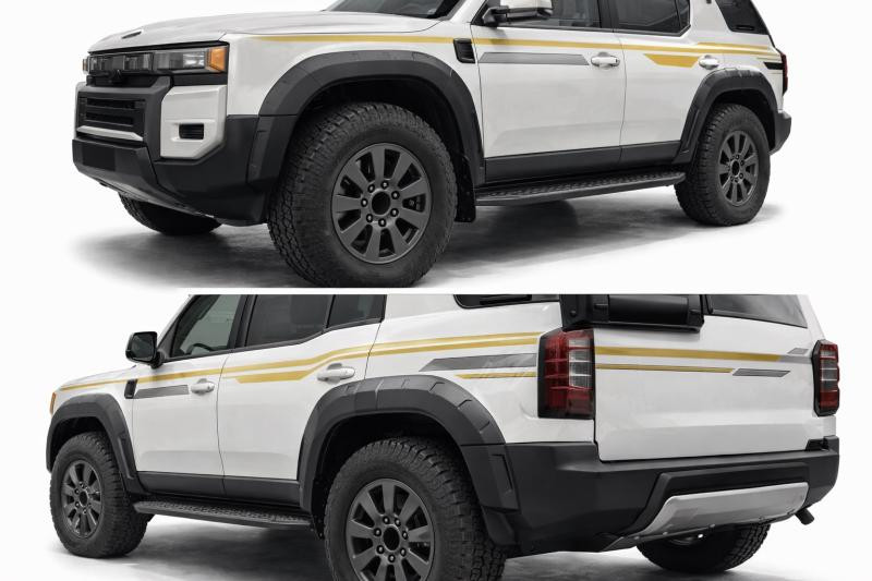 Купить Комплект расширителей арок (12 шт) для Toyota Land Cruiser Prado 250 2023- гг