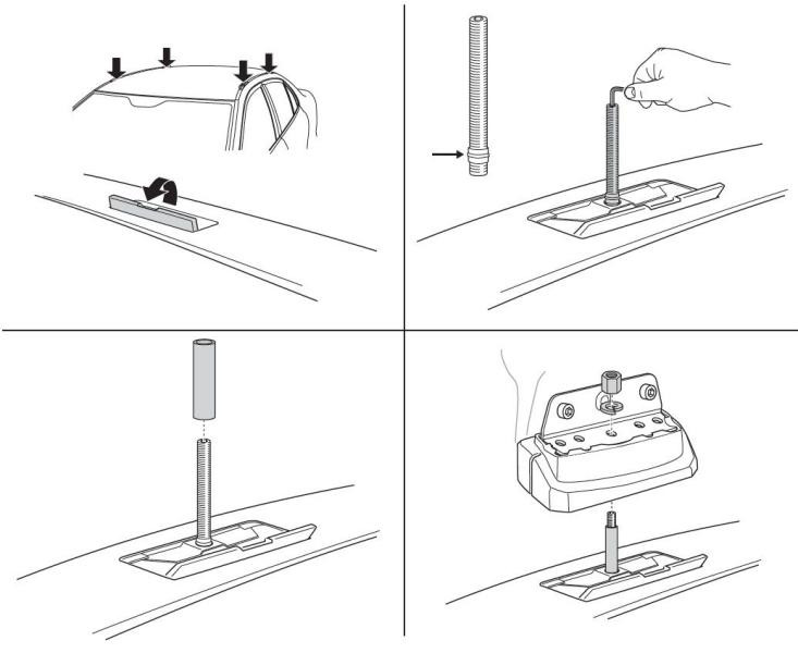 Купить Монтажный комплект Thule 3153 для Tesla Model S (mkI)(со стеклянной крышей) 2015→ (TH 183153)