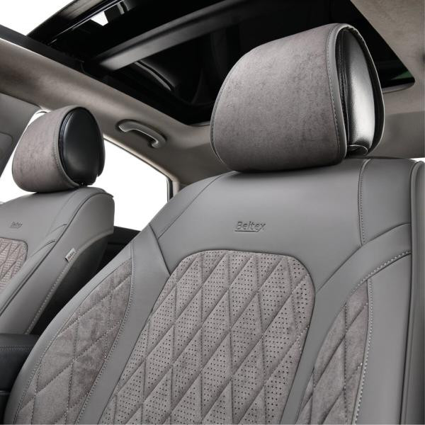 Купить Комплект, 3D чохли для передніх сидінь Beltex Malibu, grey 2шт