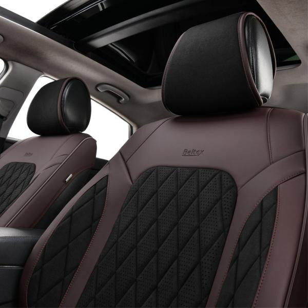 Купить Комплект, 3D чохли для сидінь Beltex Malibu, black-brown